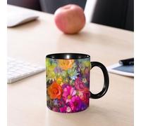 EMCLKS Tazze colazione,Durevole,Tazze Caffe e The 330ml,Idee Regalo Regali Natale,Mug per Lavastoviglie e Microonde,Fiori, bouquet vivace con margherite, ultra