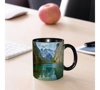 EMCLKS Tazze colazione,Durevole,Tazze Caffe e The 330ml,Idee Regalo Regali Natale,Mug per Lavastoviglie e Microonde,Paesaggio, sereno lago di montagna Obersee nella valle delle Alpi, immagine natural