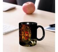 EMCLKS Tazze colazione,Durevole,Tazze Caffe e The 330ml,Idee Regalo Regali Natale,Mug per Lavastoviglie e Microonde,Bitcoin, bit coin, btc, criptovaluta, denaro che brucia tra le me e il fuoco scinti