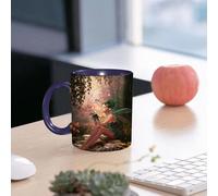 EMCLKS Tazze colazione,Durevole,Tazze Caffe e The 330ml,Idee Regalo Regali Natale,Mug per Lavastoviglie e Microonde,Fata, ragazza con ali e farfalle sizione digitale Grafica di com