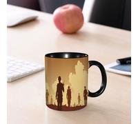 EMCLKS Tazze colazione,Durevole,Tazze Caffe e The 330ml,Idee Regalo Regali Natale,Mug per Lavastoviglie e Microonde,Sagoma di un gruppo di soldati in pattuglia, che trasportano l'equipaggiamento in a