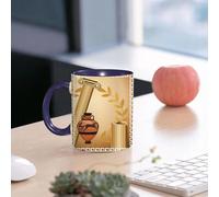 EMCLKS Tazze colazione,Durevole,Tazze Caffe e The 330ml,Idee Regalo Regali Natale,Mug per Lavastoviglie e Microonde,Toga Party, vaso a colonna greco antico, ramo d'ulivo, icone del patrimonio ellenic
