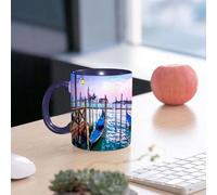 EMCLKS Tazze colazione,Durevole,Tazze Caffe e The 330ml,Idee Regalo Regali Natale,Mug per Lavastoviglie e Microonde,Venezia, vista serale da sogno della famosa città italiana