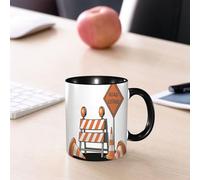 EMCLKS Tazze colazione,Durevole,Tazze Caffe e The 330ml,Idee Regalo Regali Natale,Mug per Lavastoviglie e Microonde,Segnale stradale chiuso Simbolo di avvertimento del traffico con blocco dello stop