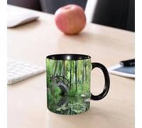EMCLKS Tazze colazione,Durevole,Tazze Caffe e The 330ml,Idee Regalo Regali Natale,Mug per Lavastoviglie e Microonde,Giardino Zen, paesaggio lussureggiante di palme e cespugli della Cina meridionale