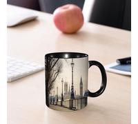 EMCLKS Tazze colazione,Durevole,Tazze Caffe e The 330ml,Idee Regalo Regali Natale,Mug per Lavastoviglie e Microonde,Big Ben e Houses of Parliament a Londra, Regno Unito