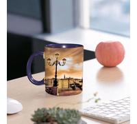 EMCLKS Tazze colazione,Durevole,Tazze Caffe e The 330ml,Idee Regalo Regali Natale,Mug per Lavastoviglie e Microonde,Laguna di Venezia. Gondole ormeggiate in Piazza San Marco sui Canal Grandi di notte