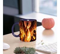 EMCLKS Tazze colazione,Durevole,Tazze Caffe e The 330ml,Idee Regalo Regali Natale,Mug per Lavastoviglie e Microonde,Un drago nero furioso distrugge l'esercito dei non morti con un soffio di fuoco, un