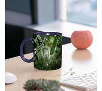 EMCLKS Tazze colazione,Durevole,Tazze Caffe e The 330ml,Idee Regalo Regali Natale,Mug per Lavastoviglie e Microonde,Foreste pluviali tropicali, Conservazione della foresta pluviale Umidità Palma Ambi