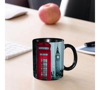 EMCLKS Tazze colazione,Durevole,Tazze Caffe e The 330ml,Idee Regalo Regali Natale,Mug per Lavastoviglie e Microonde,Inghilterra, Londra, Big Ben, stampa, punto di riferimento nnico
