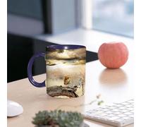 EMCLKS Tazze colazione,Durevole,Tazze Caffe e The 330ml,Idee Regalo Regali Natale,Mug per Lavastoviglie e Microonde,Gioco del Safari, leopardo che riposa sotto un drammatico cielo nuvoloso Africa Saf