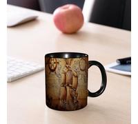 EMCLKS Tazze colazione,Durevole,Tazze Caffe e The 330ml,Idee Regalo Regali Natale,Mug per Lavastoviglie e Microonde,Percorsi cartografici retrò, antiche mappe, barche a vela in vecchie mappe, vecchi