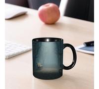 EMCLKS Tazze colazione,Durevole,Tazze Caffe e The 330ml,Idee Regalo Regali Natale,Mug per Lavastoviglie e Microonde,Panchina nel parco in una notte oscura e misteriosa, tema horror della foresta spav