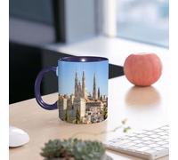 EMCLKS Tazze colazione,Durevole,Tazze Caffe e The 330ml,Idee Regalo Regali Natale,Mug per Lavastoviglie e Microonde,Veduta di Santiago de stela con la Cattedrale di Santiago de stela