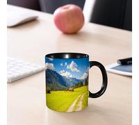 EMCLKS Tazze colazione,Durevole,Tazze Caffe e The 330ml,Idee Regalo Regali Natale,Mug per Lavastoviglie e Microonde,Natura, Alpi Giulie Montagna Valle Rurale con foto
