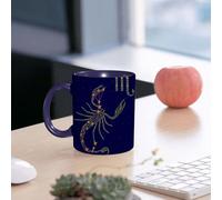EMCLKS Tazze colazione,Durevole,Tazze Caffe e The 330ml,Idee Regalo Regali Natale,Mug per Lavastoviglie e Microonde,Segno zodiacale Scorpione su uno sfondo di cielo stellato con lo schema delle stell