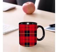 EMCLKS Tazze colazione,Durevole,Tazze Caffe e The 330ml,Idee Regalo Regali Natale,Mug per Lavastoviglie e Microonde,Motivo tartan astratto vintage ispirato alla cultura dell'Europa occidentale a scac