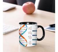 EMCLKS Tazze colazione,Durevole,Tazze Caffe e The 330ml,Idee Regalo Regali Natale,Mug per Lavastoviglie e Microonde,Educativo, Basi del DNA Chimica Biochimica Biotecnologia