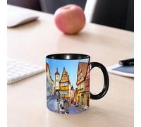 EMCLKS Tazze colazione,Durevole,Tazze Caffe e The 330ml,Idee Regalo Regali Natale,Mug per Lavastoviglie e Microonde,Paesaggio, lago svizzero Obersee vicino al villaggio di Nafels, Svizzera, Europa, e