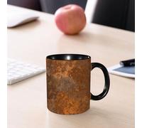 EMCLKS Tazze colazione,Durevole,Tazze Caffe e The 330ml,Idee Regalo Regali Natale,Mug per Lavastoviglie e Microonde,Foglio, vecchio sfondo di metallo arrugginito