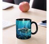 EMCLKS Tazze colazione,Durevole,Tazze Caffe e The 330ml,Idee Regalo Regali Natale,Mug per Lavastoviglie e Microonde,Fantastico sottomarino in mare. Concept art.