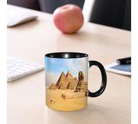 EMCLKS Tazze colazione,Durevole,Tazze Caffe e The 330ml,Idee Regalo Regali Natale,Mug per Lavastoviglie e Microonde,Piramide, deserto del Sahara, rovine di antiche civiltà, Sfinge