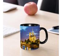 EMCLKS Tazze colazione,Durevole,Tazze Caffe e The 330ml,Idee Regalo Regali Natale,Mug per Lavastoviglie e Microonde,Cattedrale di Notre Dame al tramonto a Parigi, Francia, Riverside Scen