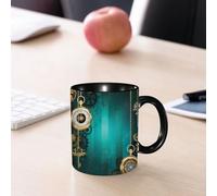 EMCLKS Tazze colazione,Durevole,Tazze Caffe e The 330ml,Idee Regalo Regali Natale,Mug per Lavastoviglie e Microonde,Tappeto completamente nel corridoio JoyArty Pocket Clock per