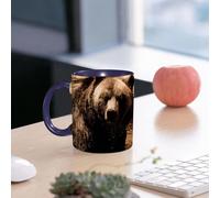 EMCLKS Tazze colazione,Durevole,Tazze Caffe e The 330ml,Idee Regalo Regali Natale,Mug per Lavastoviglie e Microonde,Il grizzly o orso bruno nordamericano è una sottospecie di orso bruno che vive gene