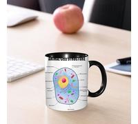 EMCLKS Tazze colazione,Durevole,Tazze Caffe e The 330ml,Idee Regalo Regali Natale,Mug per Lavastoviglie e Microonde,Educativo, Tema di microbiologia Struttura della cellula animale