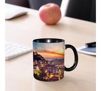 EMCLKS Tazze colazione,Durevole,Tazze Caffe e The 330ml,Idee Regalo Regali Natale,Mug per Lavastoviglie e Microonde,Città Vecchia di Gerusalemme Centro storico Vista al crepuscolo di Israele
