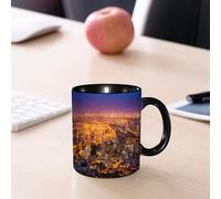 EMCLKS Tazze colazione,Durevole,Tazze Caffe e The 330ml,Idee Regalo Regali Natale,Mug per Lavastoviglie e Microonde,Panorama di Città del Capo all'alba, coste del Sud Africa, strade, architettura