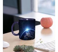 EMCLKS Tazze colazione,Durevole,Tazze Caffe e The 330ml,Idee Regalo Regali Natale,Mug per Lavastoviglie e Microonde,Terra, pianeta dello spazio di notte Astronomia galattica sul tema Etherealstella