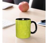 EMCLKS Tazze colazione,Durevole,Tazze Caffe e The 330ml,Idee Regalo Regali Natale,Mug per Lavastoviglie e Microonde,Sfondo color verde lime, grunge, sfumato con effetti sfumati sparsi, stampa mistica