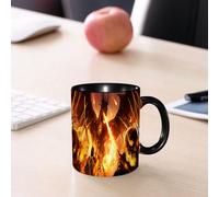 EMCLKS Tazze colazione,Durevole,Tazze Caffe e The 330ml,Idee Regalo Regali Natale,Mug per Lavastoviglie e Microonde,Un drago nero furioso distrugge l'esercito dei non morti con un soffio di fuoco, un