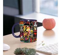 EMCLKS Tazze colazione,Durevole,Tazze Caffe e The 330ml,Idee Regalo Regali Natale,Mug per Lavastoviglie e Microonde,Un'ode visiva ai ritmi della vita L'arazzo melodico delle passioni musicali - 副本