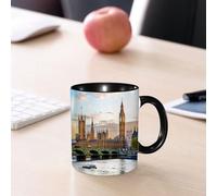 EMCLKS Tazze colazione,Durevole,Tazze Caffe e The 330ml,Idee Regalo Regali Natale,Mug per Lavastoviglie e Microonde,Londra, paesaggio al tramonto del Palazzo di W