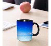 EMCLKS Tazze colazione,Durevole,Tazze Caffe e The 330ml,Idee Regalo Regali Natale,Mug per Lavastoviglie e Microonde,Paesaggio, paesaggio oceanico, spiaggia di mare profondo, foto a tema estate calda,