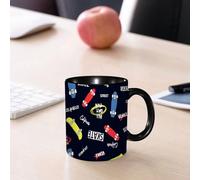 EMCLKS Tazze colazione,Durevole,Tazze Caffe e The 330ml,Idee Regalo Regali Natale,Mug per Lavastoviglie e Microonde,I colorati graffiti degli skateboard sulle strade della California