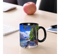 EMCLKS Tazze colazione,Durevole,Tazze Caffe e The 330ml,Idee Regalo Regali Natale,Mug per Lavastoviglie e Microonde,Paesaggio pittoresco Lago di Garda Malcesine Italia