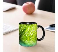 EMCLKS Tazze colazione,Durevole,Tazze Caffe e The 330ml,Idee Regalo Regali Natale,Mug per Lavastoviglie e Microonde,Erba, erbe aromatiche con rugiada mattutina, piante naturali