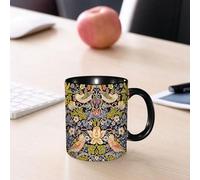 EMCLKS Tazze colazione,Durevole,Tazze Caffe e The 330ml,Idee Regalo Regali Natale,Mug per Lavastoviglie e Microonde,Il famoso modello Strawberry Thief di William Morris (1883).