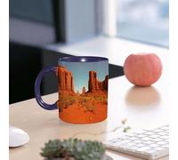 EMCLKS Tazze colazione,Durevole,Tazze Caffe e The 330ml,Idee Regalo Regali Natale,Mug per Lavastoviglie e Microonde,Deserto, giornata calda e soleggiata Monument Valley Terra arida Nazione primitiva
