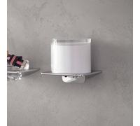 Distributeur de savon liquide emco art, gobelet en verre cristal, capacité env. 155 ml, chromé, 162100102, 162100102