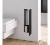 Emco asis modulo 2.0 Set di spazzole per WC modello da incasso, 1 porta, Colorazione: alluminio/nero