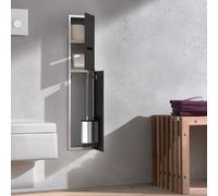 Emco asis modulo 2.0 modulo WC - modello da incasso, portacarta, 1 porta con fessura, cerniera porta a destra, Colorazione: alluminio/nero