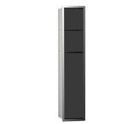 emco asis module 150 module de toilette encastré modèle de module de toilette, porte-papier, boîte à papier humide, set de brosses de toilette, 975027950, 975027950, Colorazione: Cromo/nero