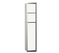 Emco asis modulo 150 modulo WC da incasso modello modulo WC, portacarta, scatola di carta umida, set di spazzole per toilette, Colorazione: cromo/optiwhite