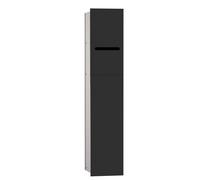 Emco asis modulo 2.0 modulo WC - modello da incasso, portacarta, 1 porta con fessura, cerniera porta a destra, Colorazione: alluminio/nero