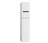 Emco asis modulo 2.0 modulo WC - modello da incasso, portacarta, 1 porta con fessura, cerniera porta a destra, Colorazione: alluminio/optiwhite